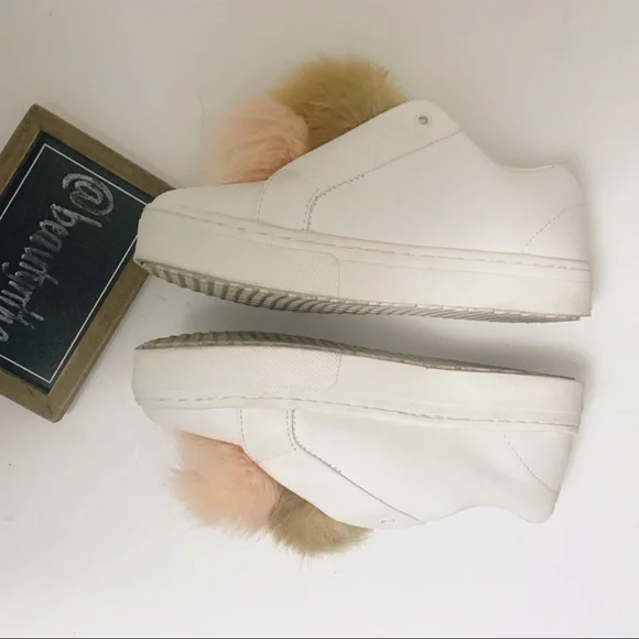 Sam Edelman faux fur pom pom sneakers - Picture 5 of 9